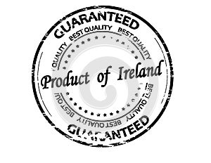 Stamp with text Product of Ireland