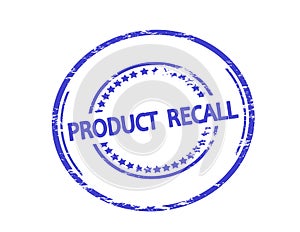 Stamp with text Product recall