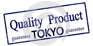 Stamp with text Quality product Tokyo
