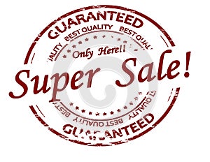 Stamp with text Super sale