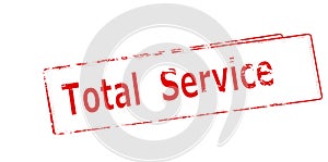Stamp with text Total service