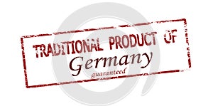 Stamp with text Traditional product of Germany