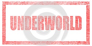 Stamp on a white background, isolated. Lettering or text: UNDERWORLD