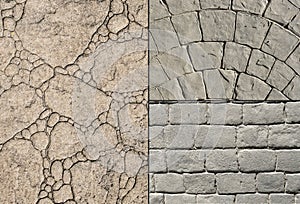 flooring stamped concrete pavement pattern decorative cement pavement photo