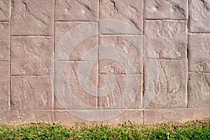 stamped concrete pavement, slate stone tile on cement stones pattern