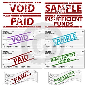 Stamped Personal Checks photo