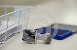 Stamper and ink pad at office