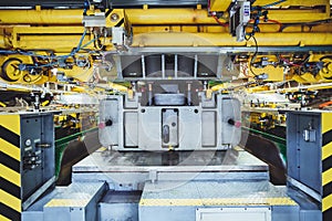 Stamping line on car manufacture photo