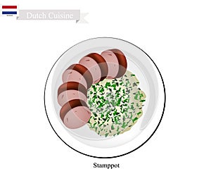 Stamppot with Smoked Sausage, A Traditional Dish of Netherlands