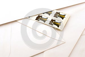 Stamps and envelopes