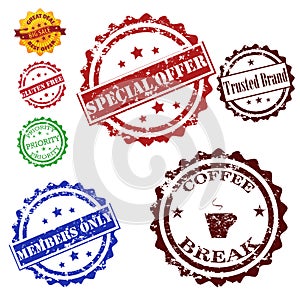 Stamps set vector collection