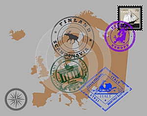 Stamps of theme Europe