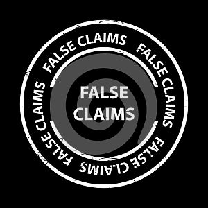 false claims stamp on black