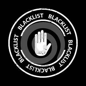 blacklist stamp on black