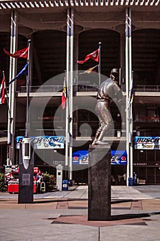 Stan Musial Statue outside Old Busch Stadium.