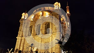 Stanbul night view of mouslim church
