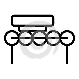 Stand car wheel icon outline vector. Tire rym
