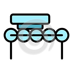 Stand car wheel icon vector flat