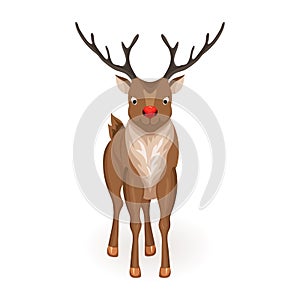 Stand cartoon reindeer