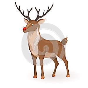 Stand cartoon reindeer photo
