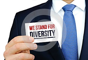 We stand for diversity