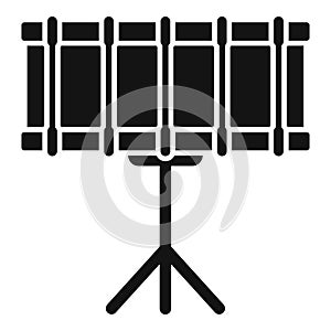 Stand drum icon simple vector. Kit music