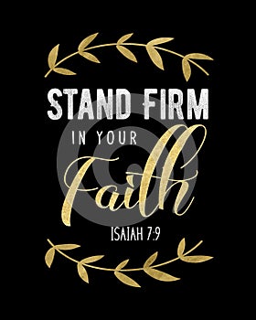 Stand Firm in your faith