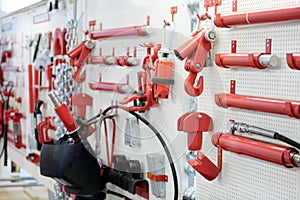 On the stand hanging tools