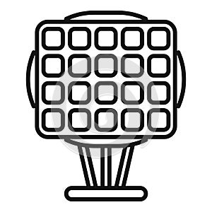 Stand solar panel icon outline vector. Regulator controller