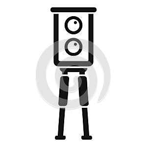 Stand speed radar icon simple vector. City street limit