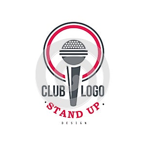 Stand up club logo design vector Illustration on a white background