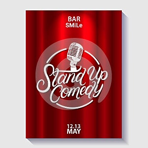 Stand Up Comedy lettering poster