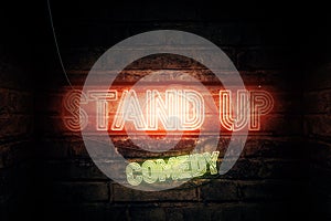 Stand Up Comedy neon sign