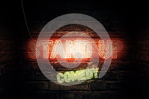 Stand Up Comedy neon sign photo