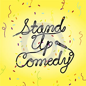 stand-up comedy typography poster
