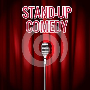 stand-up comedy. Vector illustration decorative design