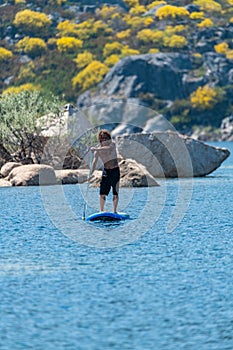 Stand up paddle on a lake