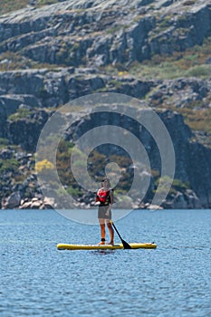 Stand up paddle on a lake