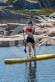 Stand up paddle on a lake