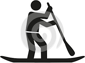 Stand up paddle pictogram