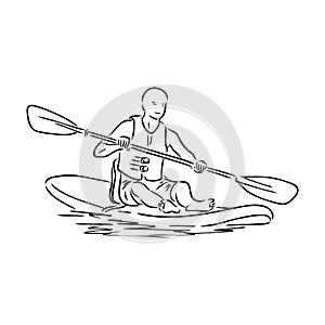 Stand up paddle surfing, boarding. Single female surfer with paddle. Surfrider girl on board. Paddleboarding, SUP