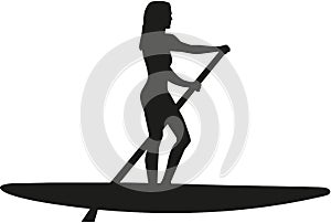 Stand up paddle woman