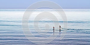 Stand up paddling photo