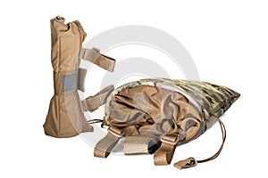 Standard Army duffel pocket bag on a white background