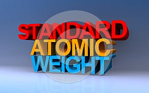 standard atomic weight on blue