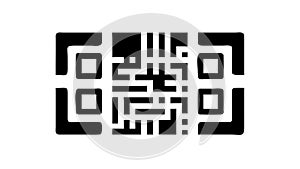 Standard Black QR Code Icon, vector design Generative AI