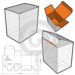 Standard Box Internal measurement 13x9x14 cm and Die-cut Pattern