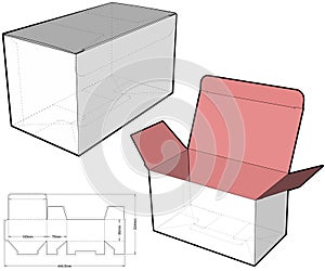 Standard Box Internal measurement 14x7.5x8cm and Die-cut Pattern.