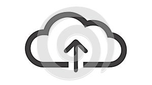 Standard Cloud Upload Arrow Icon for Data Transfer, vector design Generative AI