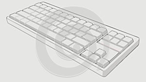 Standard Computer Keyboard, Essential Typing Input Device. vector design Generative AI